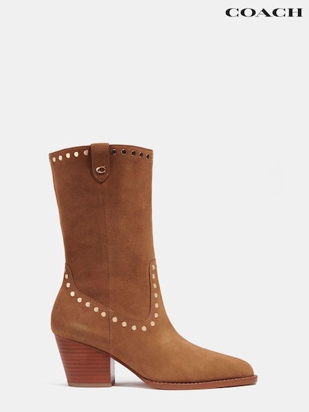 COACH Brown Pheobe Suede Boots (U19861) | €140