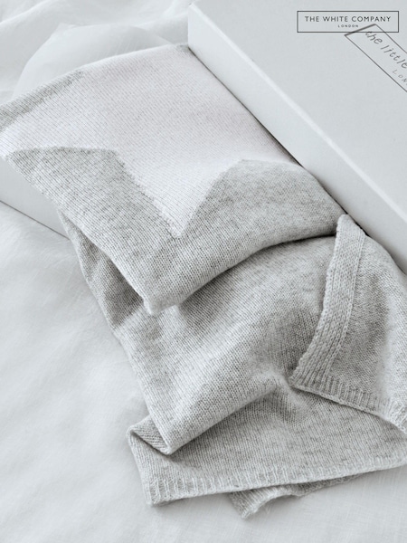 The White Company Baby Grey Star Luxury Cashmere Blanket (U19981) | 885 zł