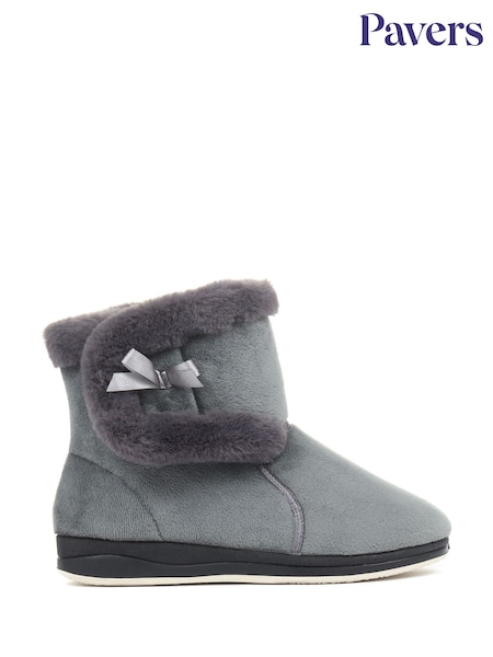 Pavers Grey Pavers Black Wide Fit Slipper Boots (U20034) | 1,682 UAH