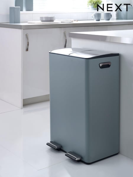 Charcoal Grey 60L 3 Compartment Recycling Soft Close Pedal Bin (U20238) | €159