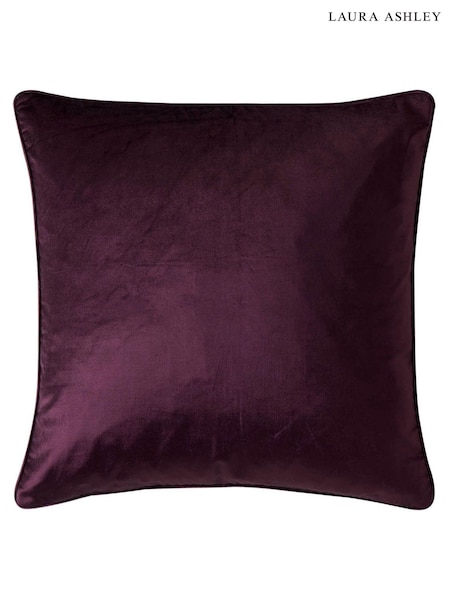 Laura Ashley Velvet Blackberry Purple Square Nigella Cushion (U20521) | €61