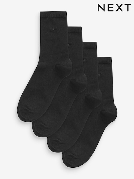 Black Modal Ankle Socks 4 Pack (U22033) | €14.50