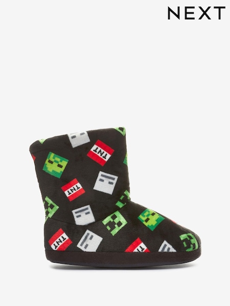 Minecraft Black Warm Lined Slipper Boots (U22308) | € 10 - € 12