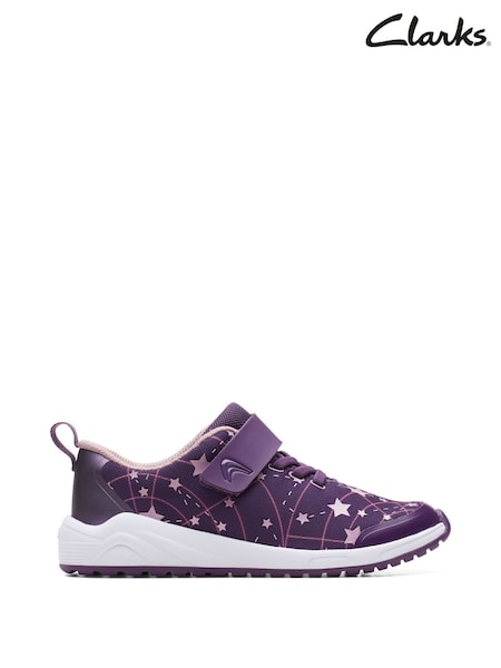 Clarks Purple Aeon Late Multi Fit Trainers (U22696) | €53 - €56