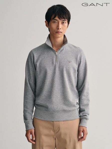 GANT Black Original Half Zip Sweatshirt (U23111) | €126