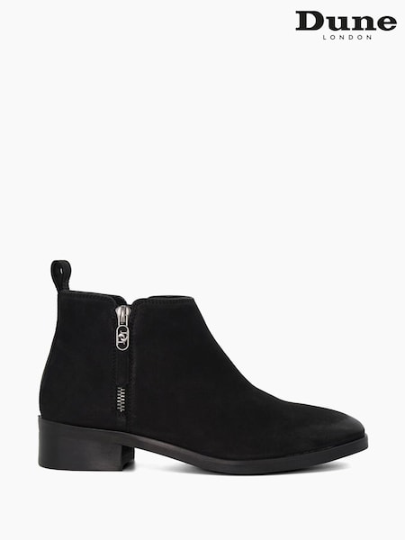 Dune London Black Progress Cropped Height Ankle Boots (U23738) | €42