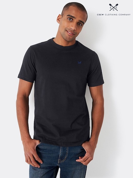 Crew Clothing Black Plain 100% Cotton Classic T-Shirt (U24144) | €29