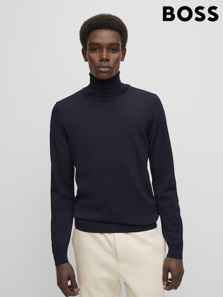 BOSS Virgin Wool Roll Neck Knitted Jumper (U24459) | €112