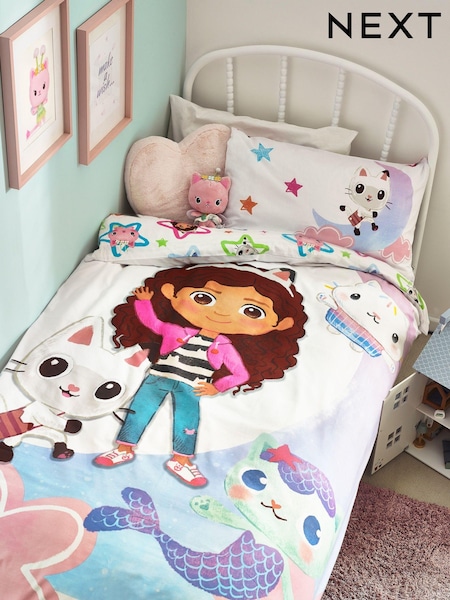 Gabby's Dollhouse White Character License Duvet Cover And Pillowcase Set (U24952) | €18 - €21