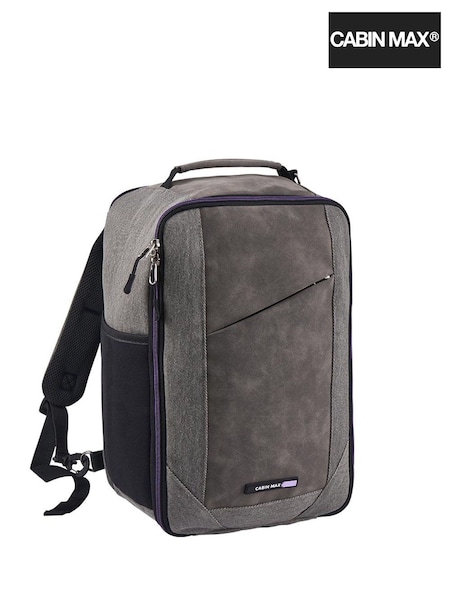 אפור ושחור - Cabin Max Manhattan Cabin Travel Bag 40x20x25 Shoulder Bag And Backpack (U25480) | ‏176‏₪