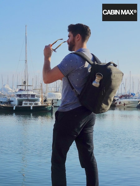 אפור כהה - Cabin Max Manhattan Cabin Travel Bag 40x20x25 Shoulder Bag And Backpack (U25481) | ‏176‏₪