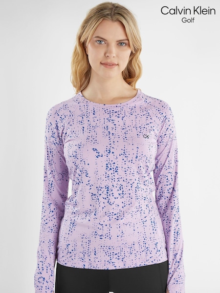 Calvin Klein Golf Purple Pebble Long Sleeve T-Shirt (U25899) | €15.50