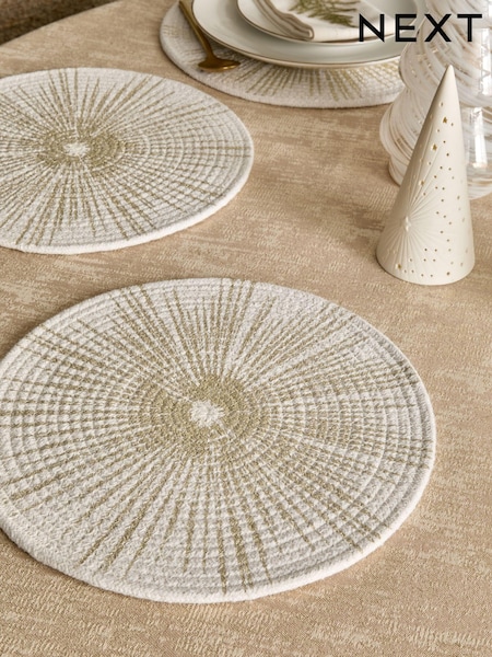 Gold Starburst 100% Cotton Placemats Set of 4 (U25938) | ‏77 د.إ.‏