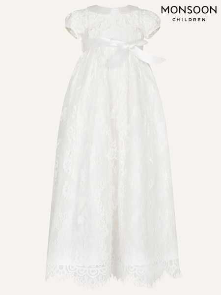 Monsoon Natural Baby Provenza Silk Christening Gown (U26634) | 619 QAR
