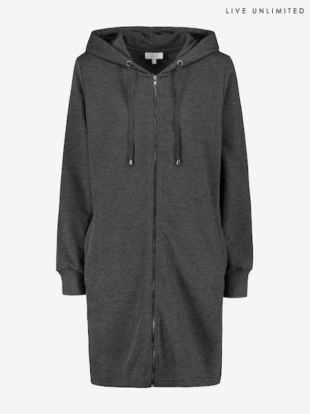 Live Unlimited Curve Marl Longline Zip Through Hoodie (U27482) | €109