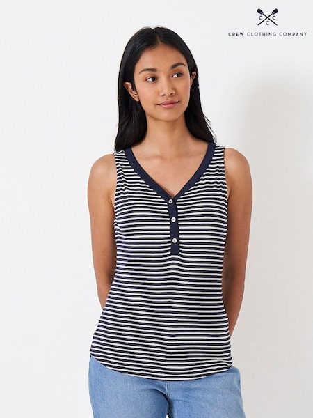 Бело-синяя - Crew Clothing Navy Blue Casual Vest (U27727) | €8