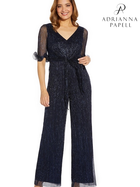 Adrianna Papell Stardust Pleated Soft Jumpsuit (U27889) | €74