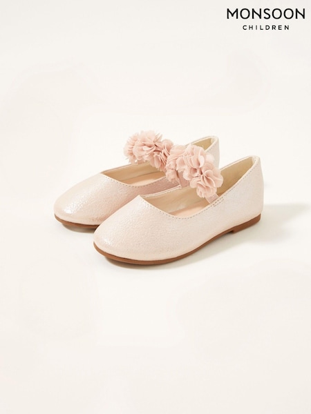 Monsoon Pink Textured Corsage Walker Shoes (U28086) | €11