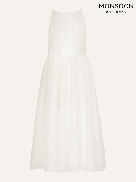 Monsoon White Truth Sequin Maxi Dress (U28113) | € 70 - € 76
