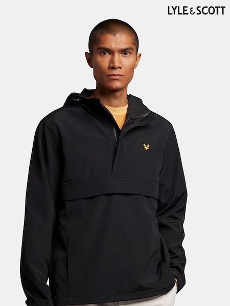 Lyle & Scott Black Mesh Backed Nylon Overhead Jacket (U28598) | €62