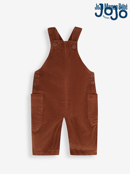 JoJo Maman Bébé Toffee Brown Cord Dungarees (U29489) | AED146