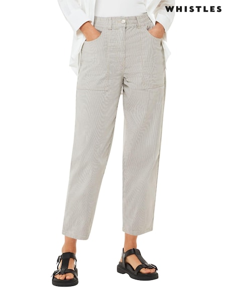 Whistles Natural Tessa Stripe Trousers (U29539) | €43