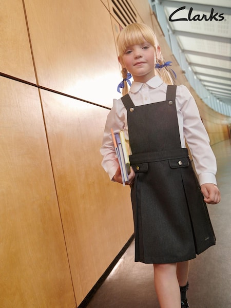 Clarks Grey School Tabard Pinafore Dress (U30425) | €8.50 - €10