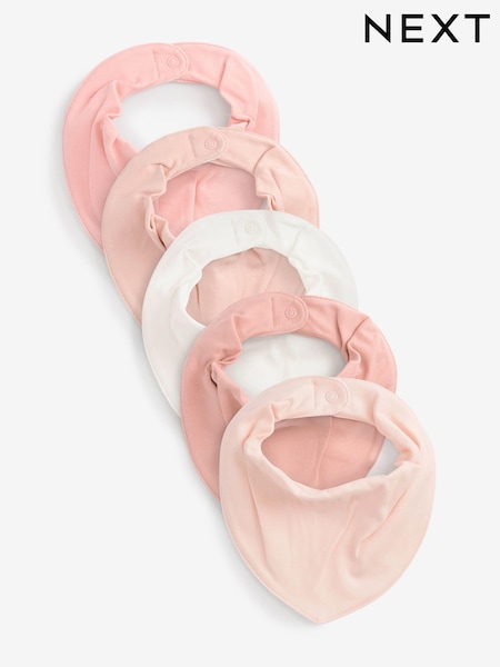 Рожевий - Dribble 100% Cotton Bibs 5 Pack (U30677) | 412 грн