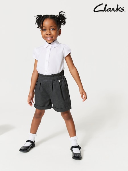 Clarks Grey Paperbag School Shorts (U30767) | €20 - €23