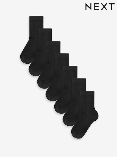 Schwarz - 7 pack cushioned footbed socks (U30950) | 16 € - 18 €