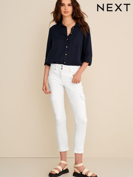 White Lift, Slim And Shape Cropped Slim Combat Jeans (U30980) | €9