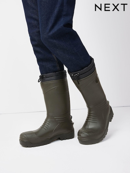Green Warm Lined Wellies (U32403) | $67