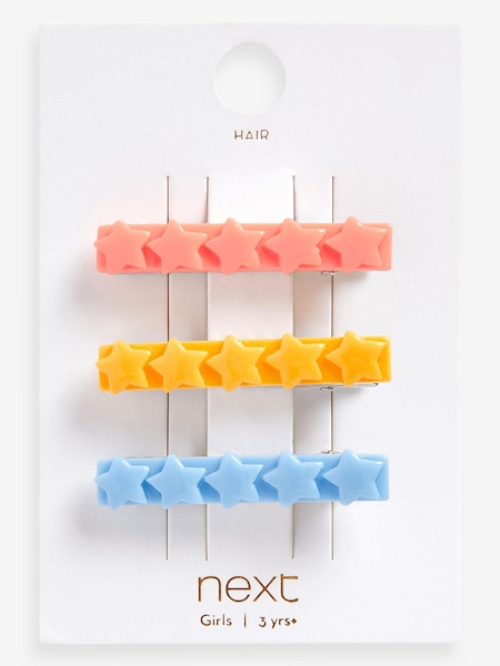 Multi Bright 3 Pack Star Hair Clips (U32493) | €3.50