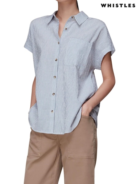 Whistles Nicola Button Through T-Shirt (U32578) | €43