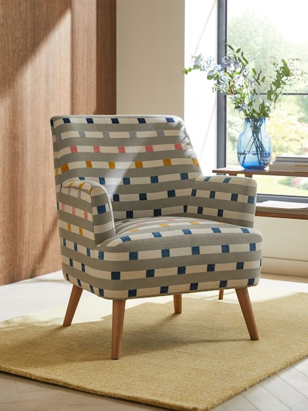 Chunky Stripe Geo Grey Carter Armchair (U34230) | €365