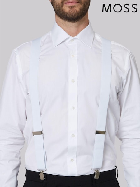 MOSS White Clip-On Braces (U34607) | LEI 186