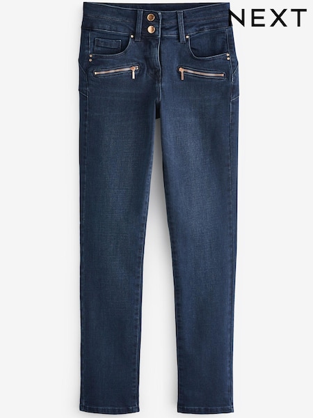 Reißverschlusstasche, Tintenblau - Slim & Shape Jeans (U36654) | 34 €