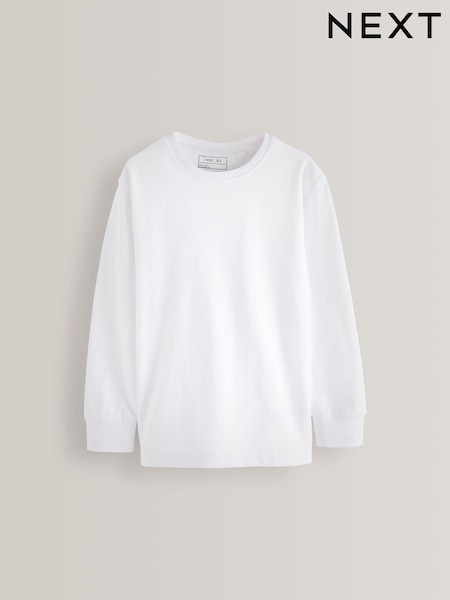 White Long Sleeve Cosy T-Shirt (3-16yrs) (U36731) | 25 QAR - 40 QAR