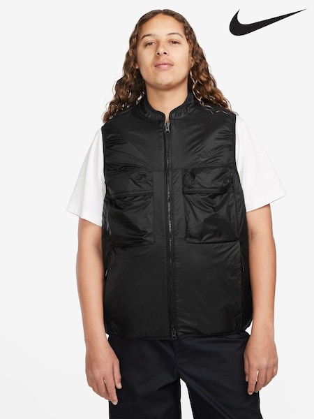 Nike Black Tech Fleece Utility Vest Gilet (U36885) | €54