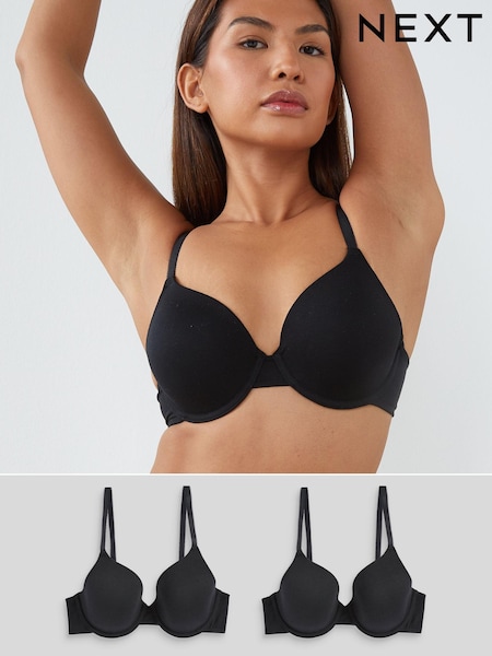 Schwarz schwarz - Cotton Bras 2 Pack (U37077) | 16 €