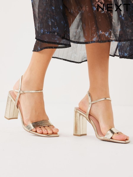 Gold Forever Comfort® Block Simple Sandals (U39227) | €10
