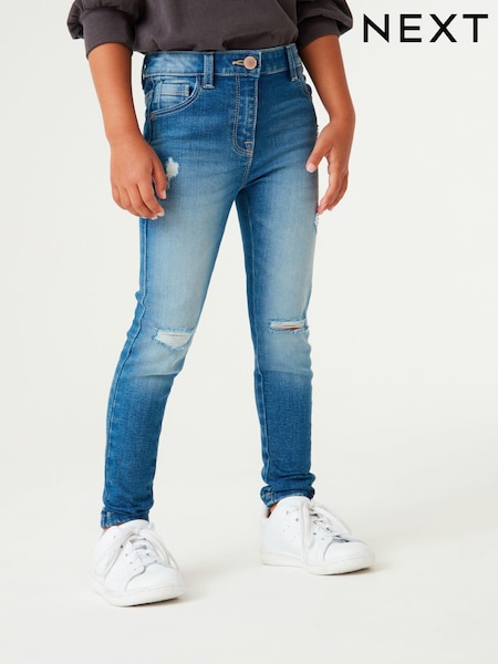 Mittelblau/Denim/Distressed - Skinny Jeans (3-16yrs) (U39428) | 3 € - 5 €