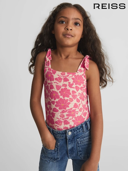 Reiss Kylie Junior Printed Tie Shoulder Vest (U39877) | ‏202 د.إ.‏