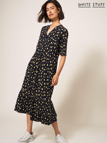 White Stuff Naya Black Jersey Dress (U40402) | €41.50