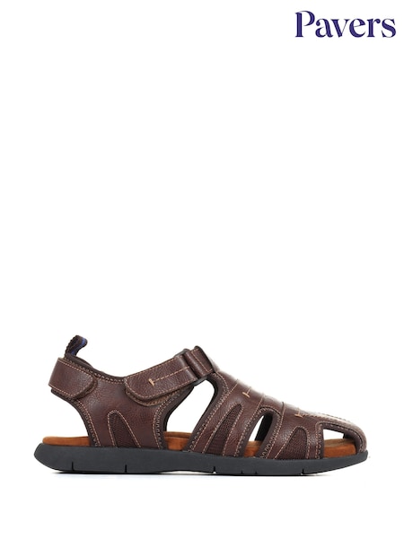 Pavers Brown Adjustable Fisherman Sandals (U40430) | INR 5,583 - INR 6,141