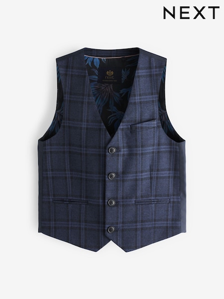Azul de cuadros - Waistcoat (12mths-16yrs) (U40688) | 21 € - 33 €