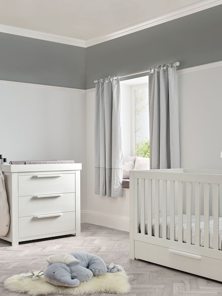 Mamas & Papas White Wash Franklin 2 Piece Nursery Furniture Set (U40726) | €1,109