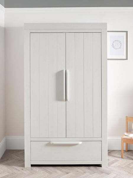 Mamas & Papas White Wash Franklin Full-Sized Wardrobe (U40729) | €743