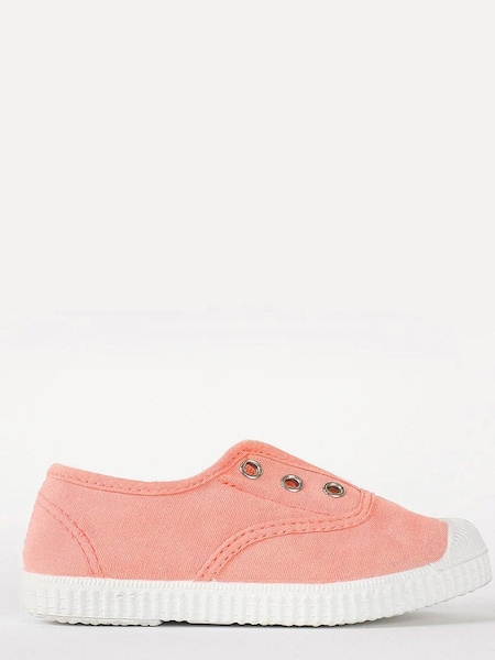 Trotters London Pink Plum Canvas Shoes (U41326) | €15.50 - €21.50
