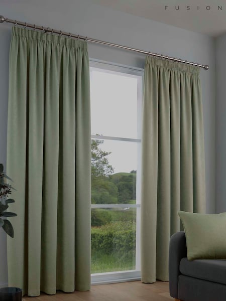 Fusion Galaxy Room Darkening Woven Pair of Pencil Pleat Curtains (U41626) | 31 € - 92 €